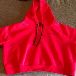 Alphalete hot pink cropped hoodie